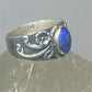 Blue Lapis ring size 7.75 southwest band sterling silver women girls