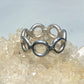Circles ring size 9.75 circular geometric band  southwest sterling silver women girls