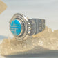 Turquoise ring size 11.25 Tribal sterling silver southwest women men JMN