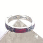 Judith Jack ring size 6 Art Deco style band stacker marcasite red sterling silver women girls
