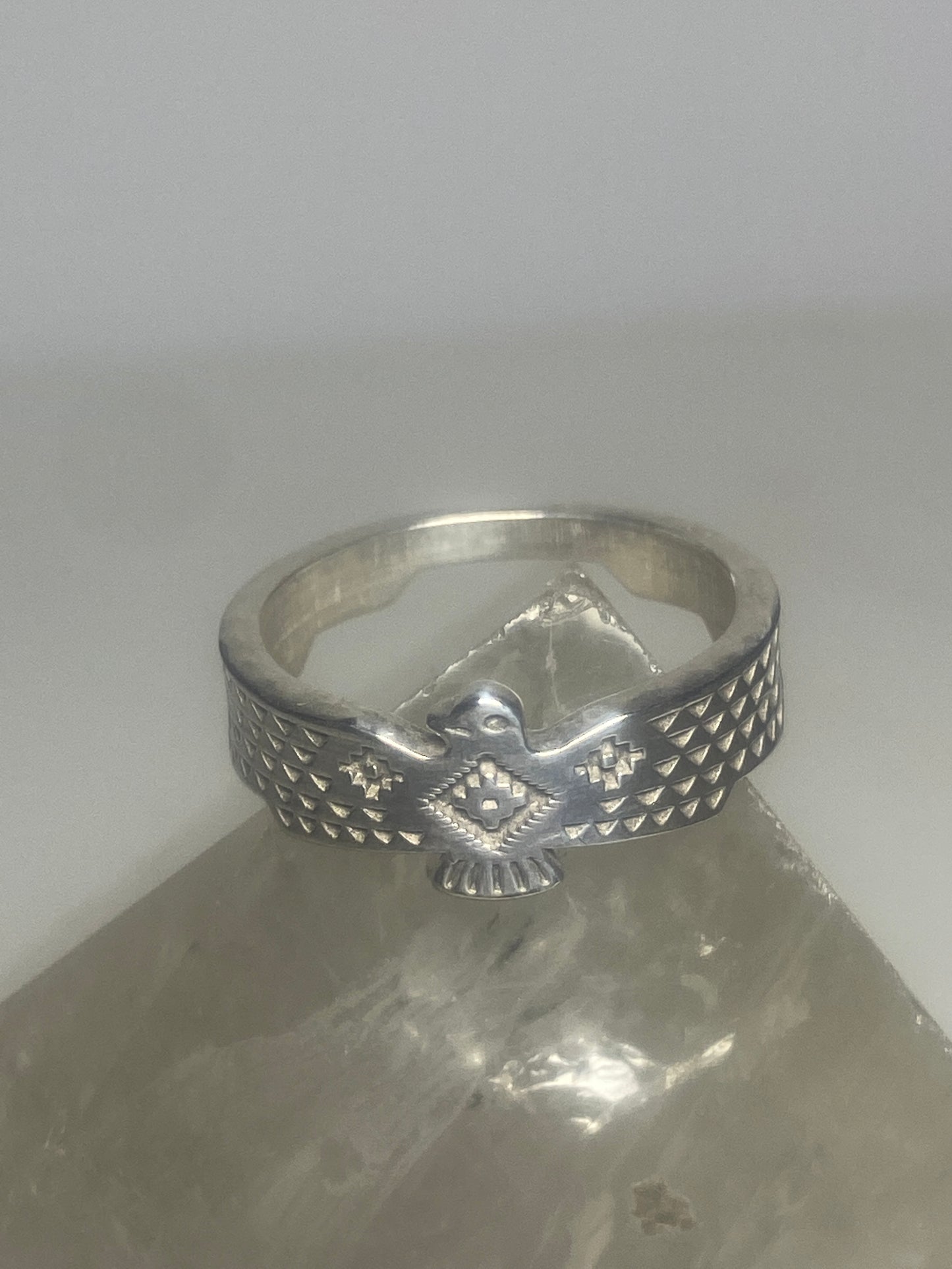 Phoenix  Ring sterling silver southwest band women men by T Skies