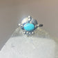 Turquoise Ring  southwest pinky sterling silver women girl qq