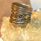 Cigar band size 6 pinky ring scrollwork detail sterling silver women girls