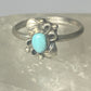 Turquoise ring leaves band southwest sterling silver women girls o