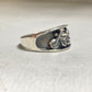 Motorcycle ring biker band sterling silver by Ott