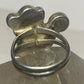Minnie Mouse Ring Coral Onyx MOP Southwest sterling silver women girls