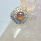 Poison ring amber sterling silver women
