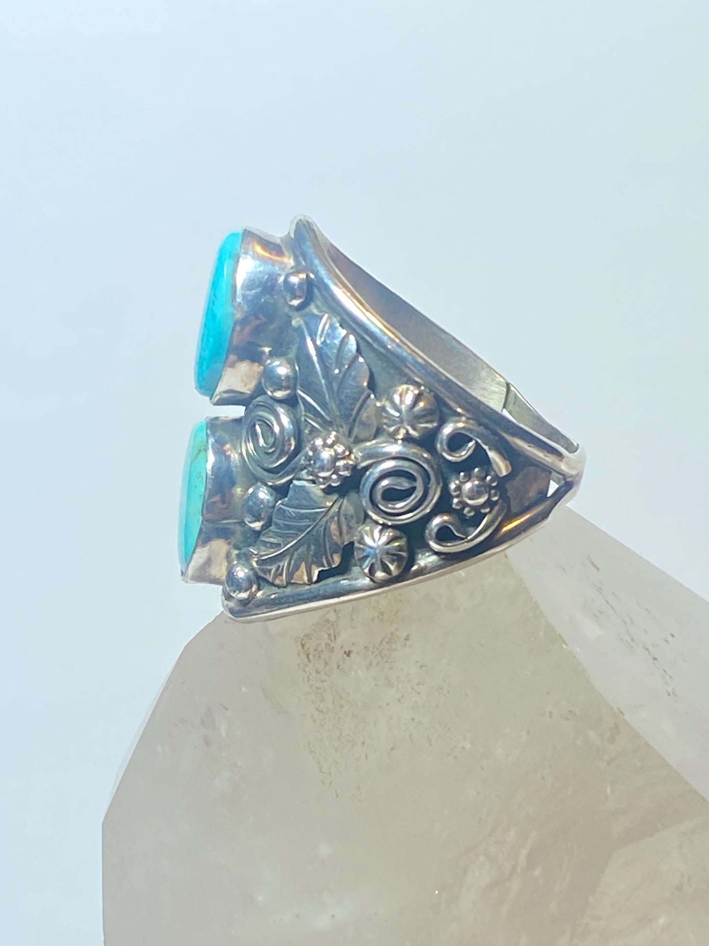 Turquoise ring Navajo southwest sterling silver women men