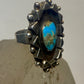 Turquoise ring Navajo big southwest sterling silver women