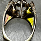 Two face ring size 7 faces bridge  sterling silver unknown metals over sterling silver