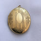 Vintage Large Oval Locket with Floral Design Double Sided