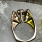 Two face ring size 7 faces bridge  sterling silver unknown metals over sterling silver