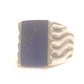 Blue Lapis Ring Vintage Sterling Silver Size 5.75