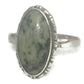 Green Agate Ring Southwest Sterling Silver Size 7.25