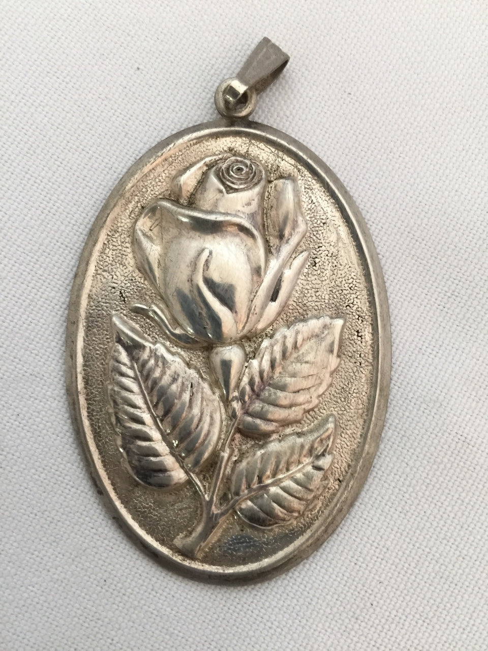 Vintage International Sterling Silver Pendant of a Rose