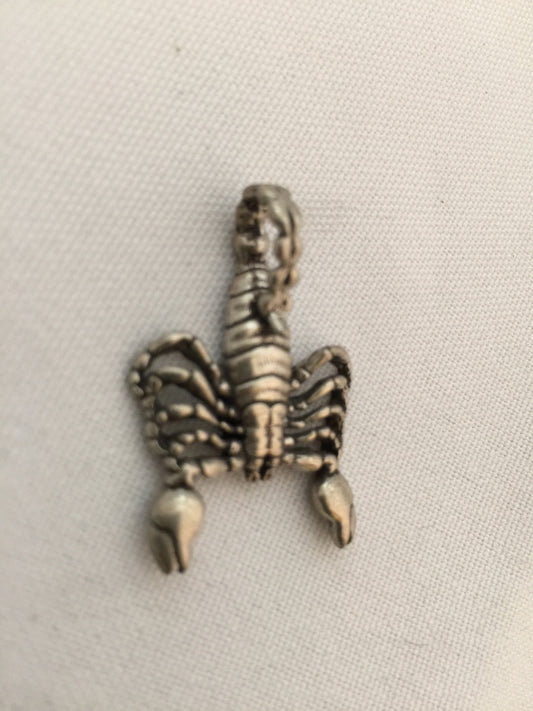 Vintage Sterling Silver Scorpion Charm or Small Pendant
