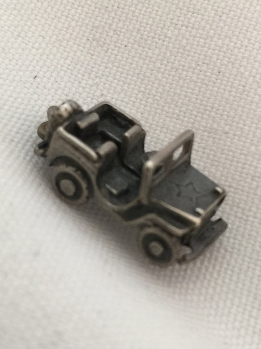 Vintage Sterling Silver Jeep Charm from the 1940's