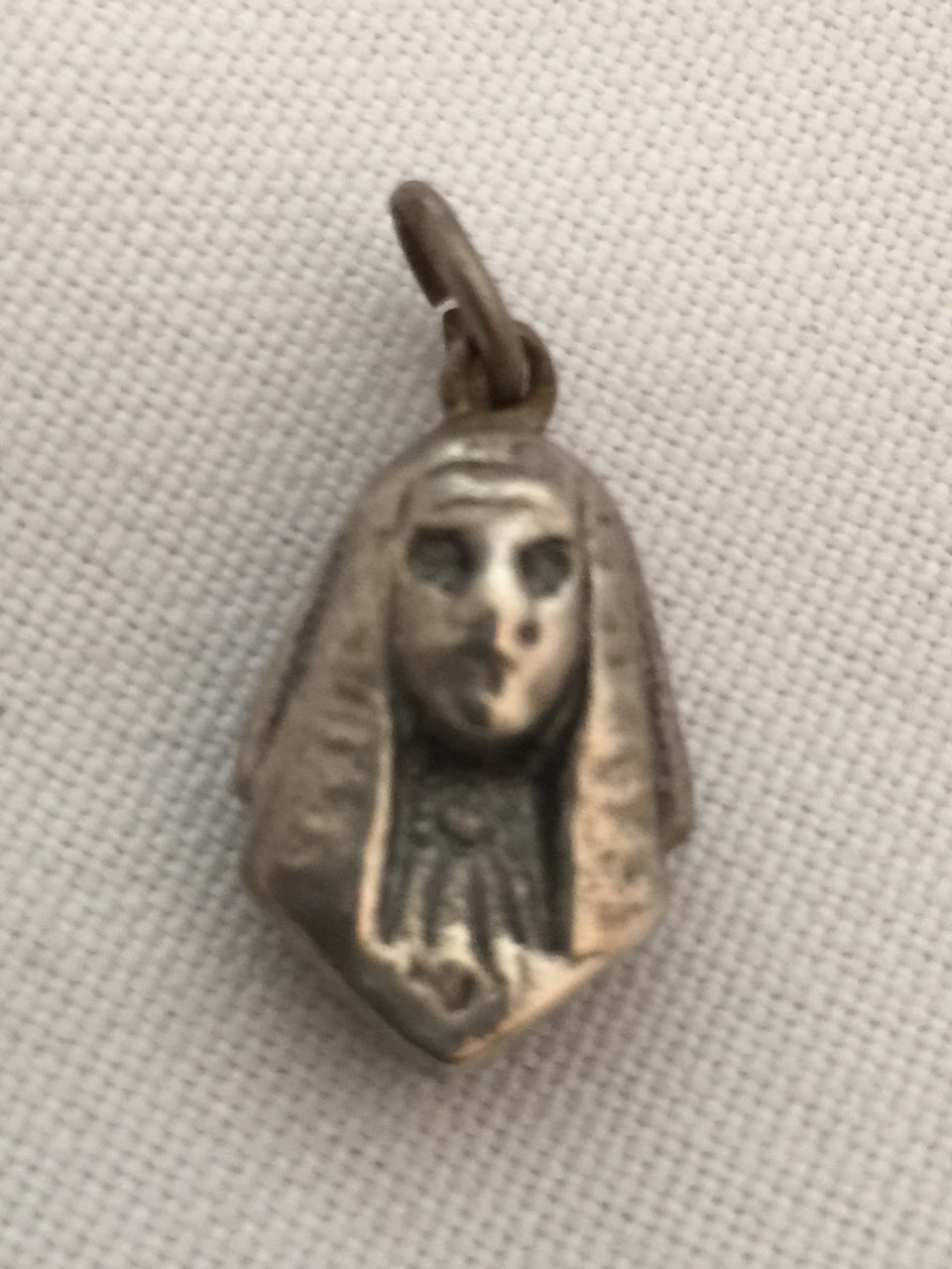 Vintage Sterling Silver Charm of an Egyptian Pharaoh  King Tut?