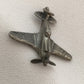 Vintage Solid Sterling Silver Airplane Charm moves from the 1940's