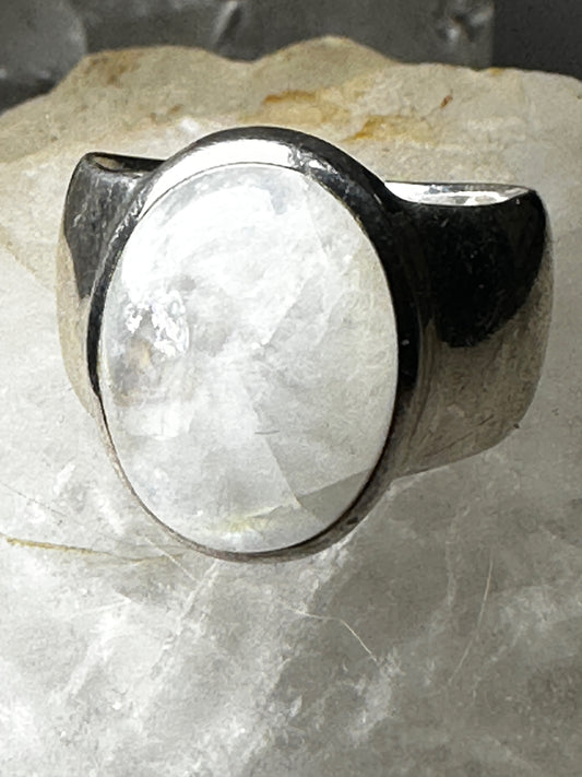 Moonstone ring size 8 sterling silver women