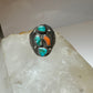 Navajo ring size 9.25 turquoise coral  sterling silver women men