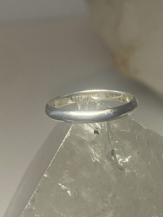 Stacker ring southwest plain band signed  pinky sterling silver women girls