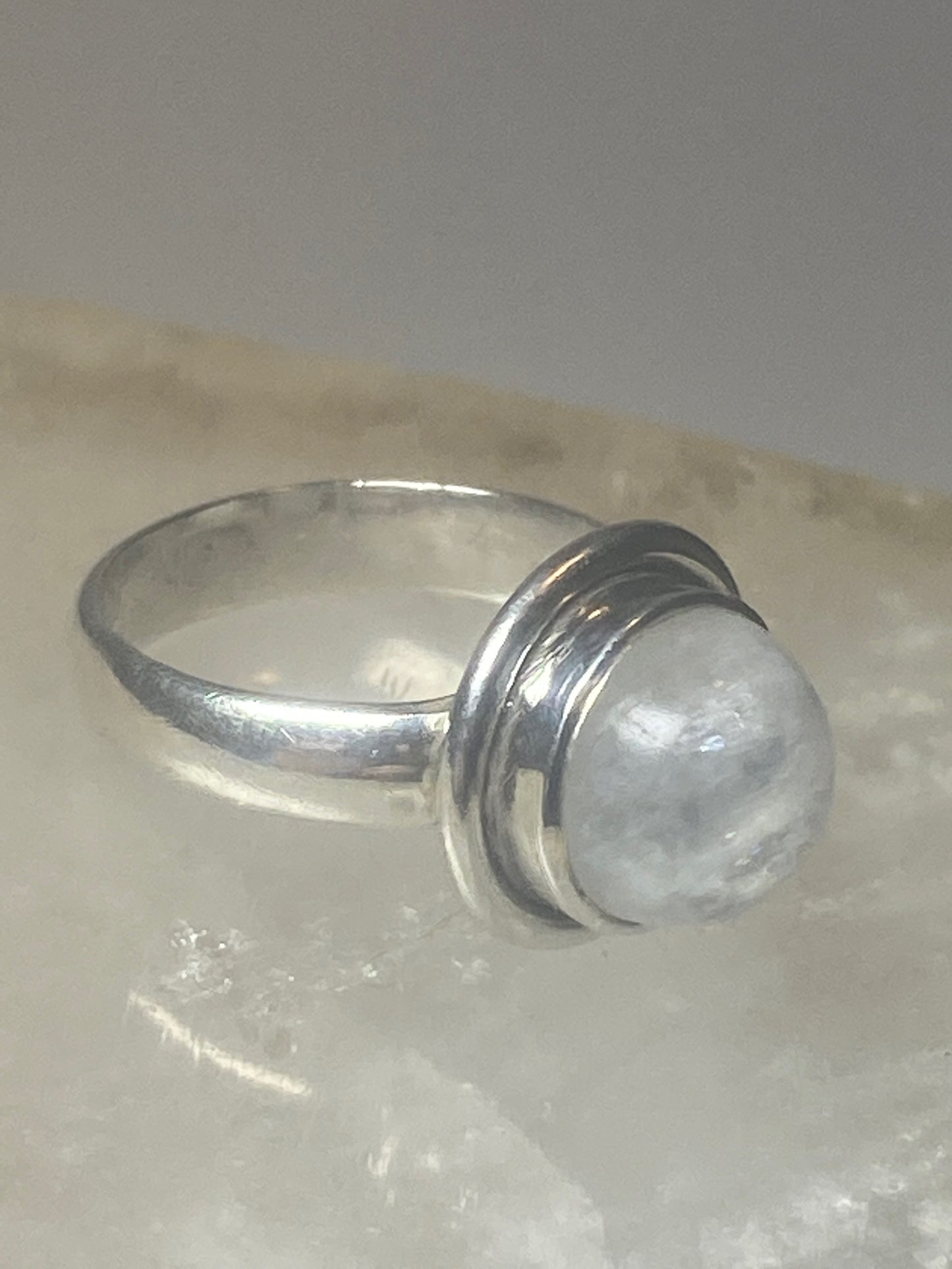 Moonstone ring pinky sterling silver women girls