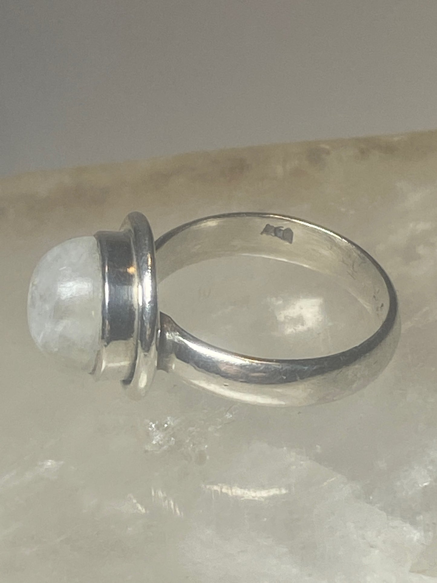 Moonstone ring pinky sterling silver women girls