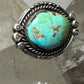 Turquoise ring size 7.50 adj southwest sterling silver women