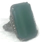 Jade Ring Art Deco Sterling Silver Marcasites Size 4 AS IS