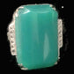 Jade Ring Art Deco Sterling Silver Marcasites Size 4 AS IS