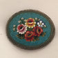 Venetian Flower Mosaic Pin Blue  Vintage  Italian