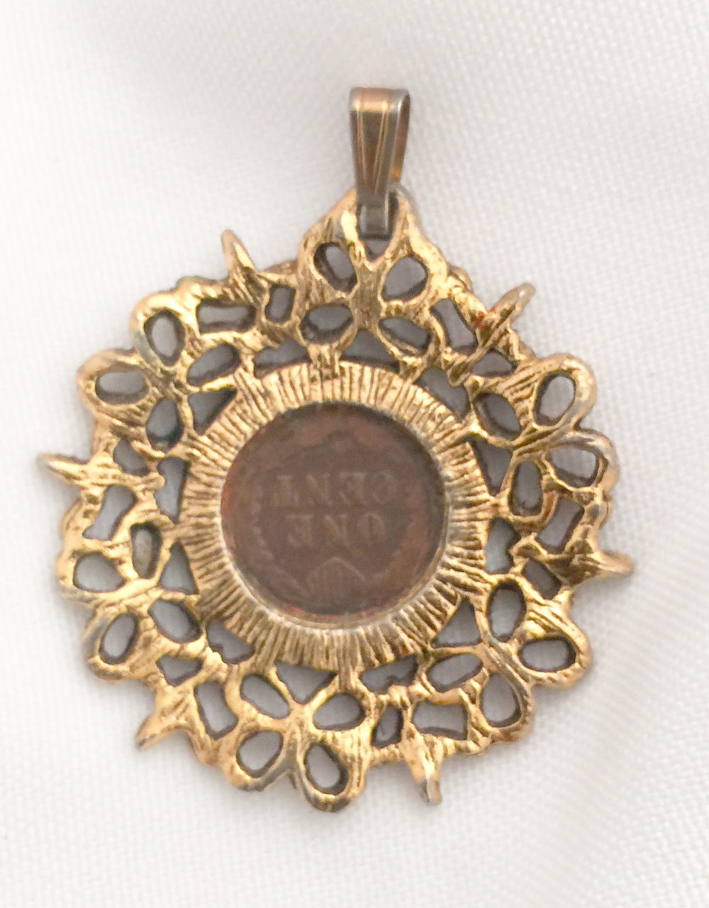 Antique Penny Pendant from 1890