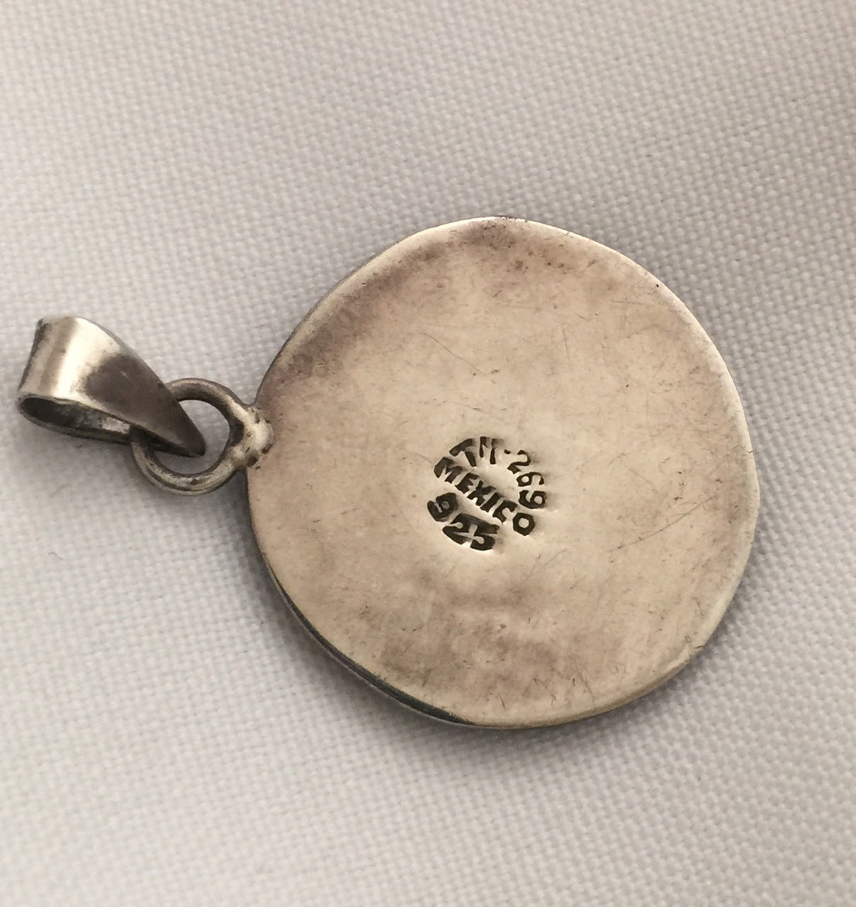 Mexican Aztec Day of the DeadVintage Sterling Silver Pendant