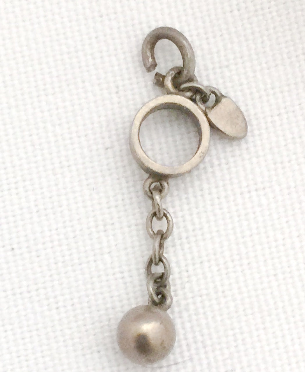 Vintage Sterling Silver  Ball & Chain Charm Moves