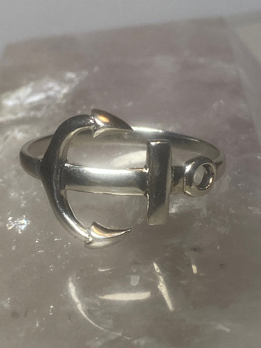 Anchor ring nautical boat ocean surfer sterling silver women girl