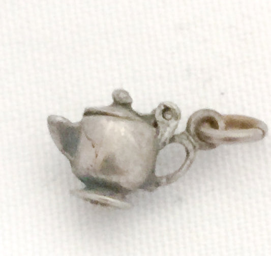 Tea Kettle Pot Charm  Vintage