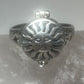 Poison ring sun face band sterling silver women girls