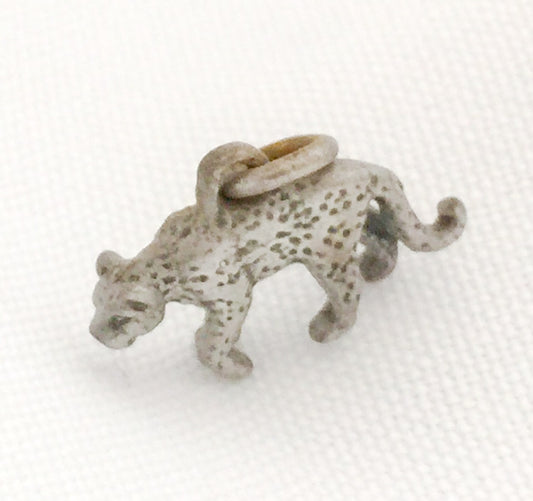 Cougar Charm Mountain Lion Vintage Sterling Silver
