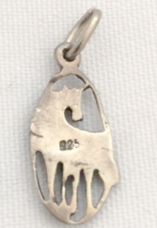 Unicorn Charm or Small Pendant Sterling Silver Vintage
