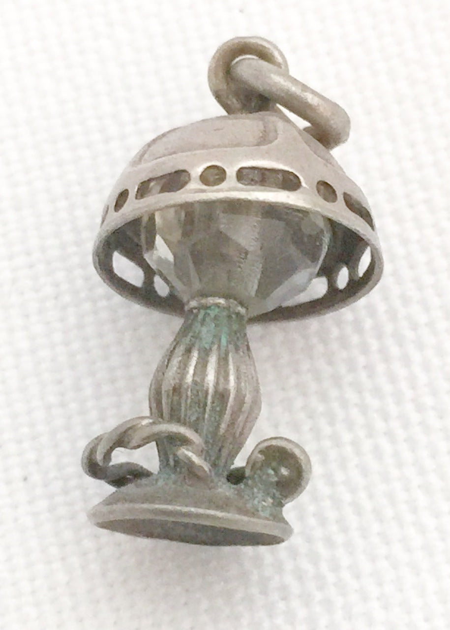 Sterling Silver VIntage Lamp Gas Kerosene Charm