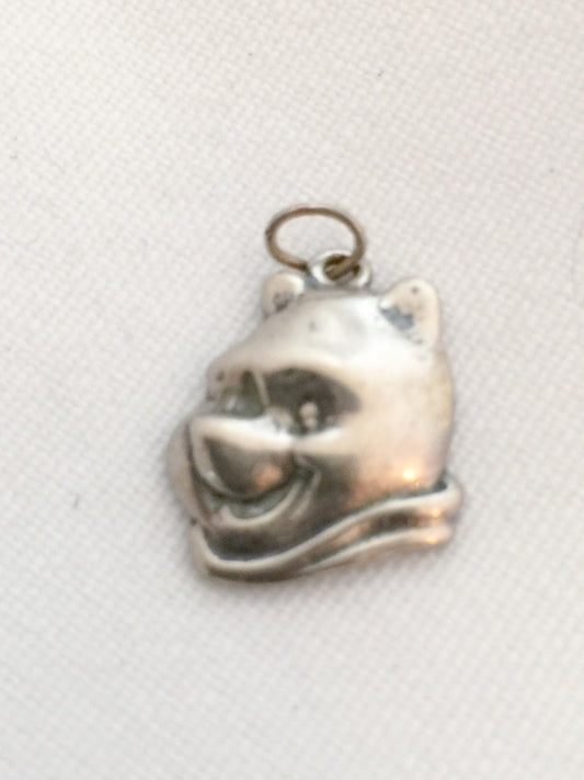 Winnie the Pooh Bear Charm Vintage Sterling Silver