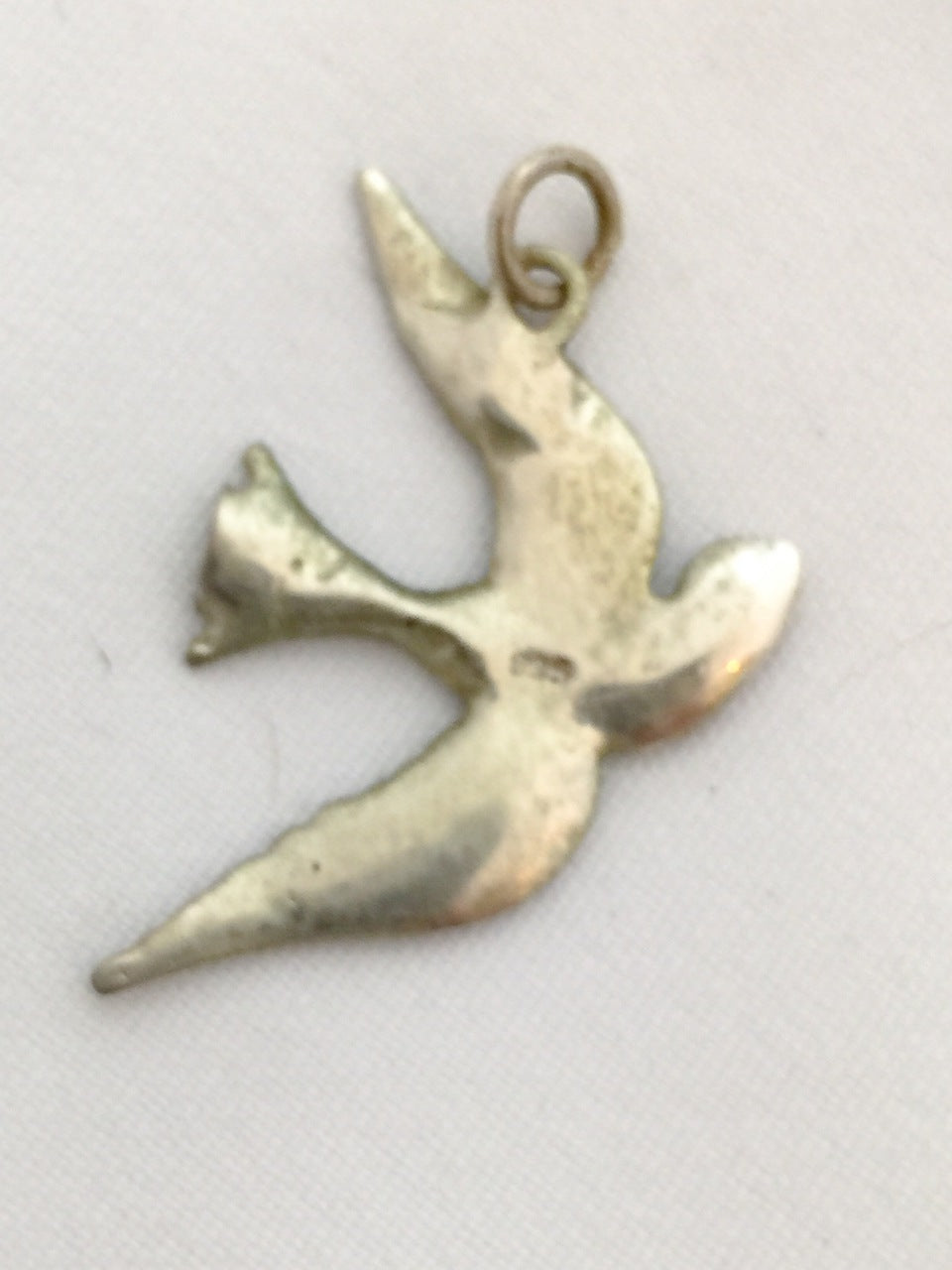 Bird Dove Pendant Sterling Silver Vintage Charm