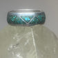 Zuni ring turquoise wedding pinky band sterling silver women