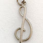 Clef Musical Symbol Charm by Wells Sterling Silver Vintage