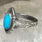 Turquoise ring size 7.50 Navajo  stamped arrows southwest  sterling silver women