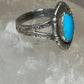 Turquoise ring size 7.50 Navajo  stamped arrows southwest  sterling silver women