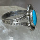 Turquoise ring size 7.50 Navajo  stamped arrows southwest  sterling silver women