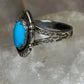 Turquoise ring size 7.50 Navajo  stamped arrows southwest  sterling silver women