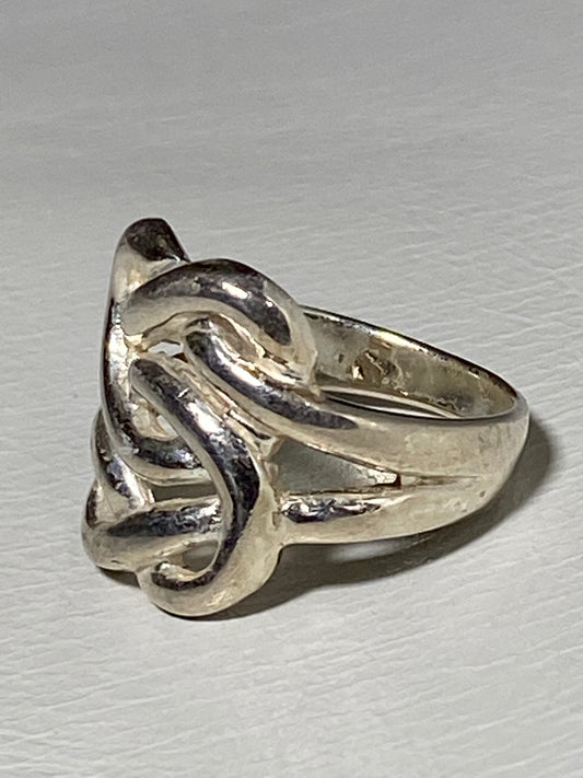 Love Knot ring friendship sterling silver band women